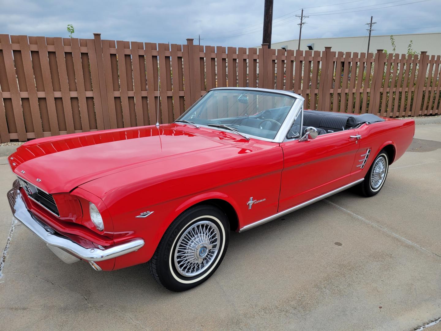 1966 Red /Black Ford Mustang Deluxe Pony Interior (6F08C738368) with an Original 289ci. engine, Automatic transmission, located at 2510 47th St. Suite 200, Boulder, CO, 80301, (303) 641-0333, 40.026196, -105.243217 - Known History back to its Original Purchaser Curtis Travis from Foxworthy Ford. This Beautiful 1966 Convertible Mustang is Equipped with its Original 289ci. V8, and C4 3 speed Automatic Transmission. The Vintage AC was Serviced and Recharged with 134 coolant October 2023. It has its Original F - Photo#1